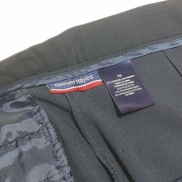 Denver Hayes size 10 women's Navy Blue dress pants - Picture 3 of 4